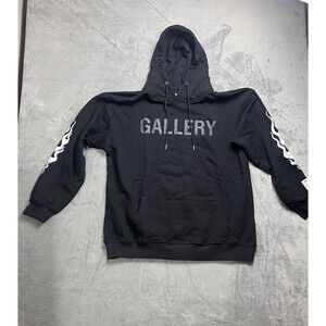 Gallery Dept Black Flames Hoodie Size Extra Large